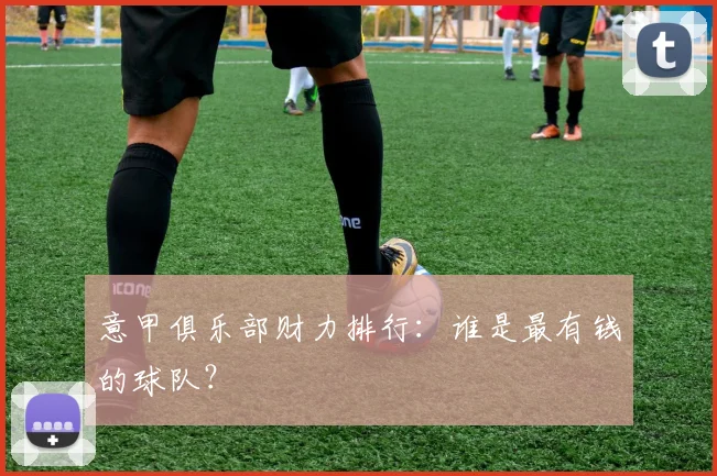 意甲俱乐部财力排行:谁是最有钱的球队?